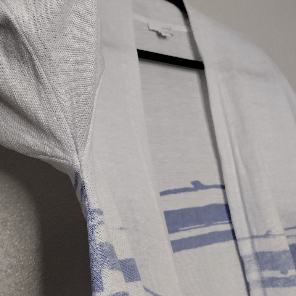 J. Jill Linen Cotton Coastal Grandma Open Front Knit Woman's Cardigan - Picture 7 of 14